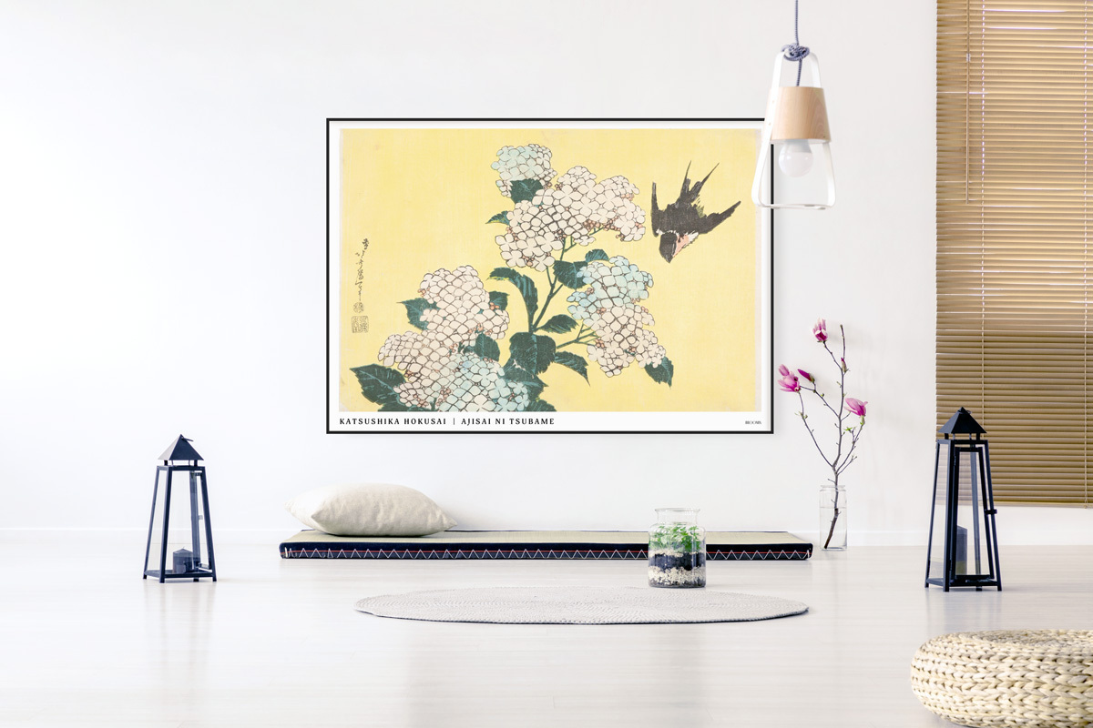 BROOMIN art poster . ornament north . north . flowers and birds book of paintings in print purple . flower .. peace modern ukiyoe poster B5 182×257mm AP046