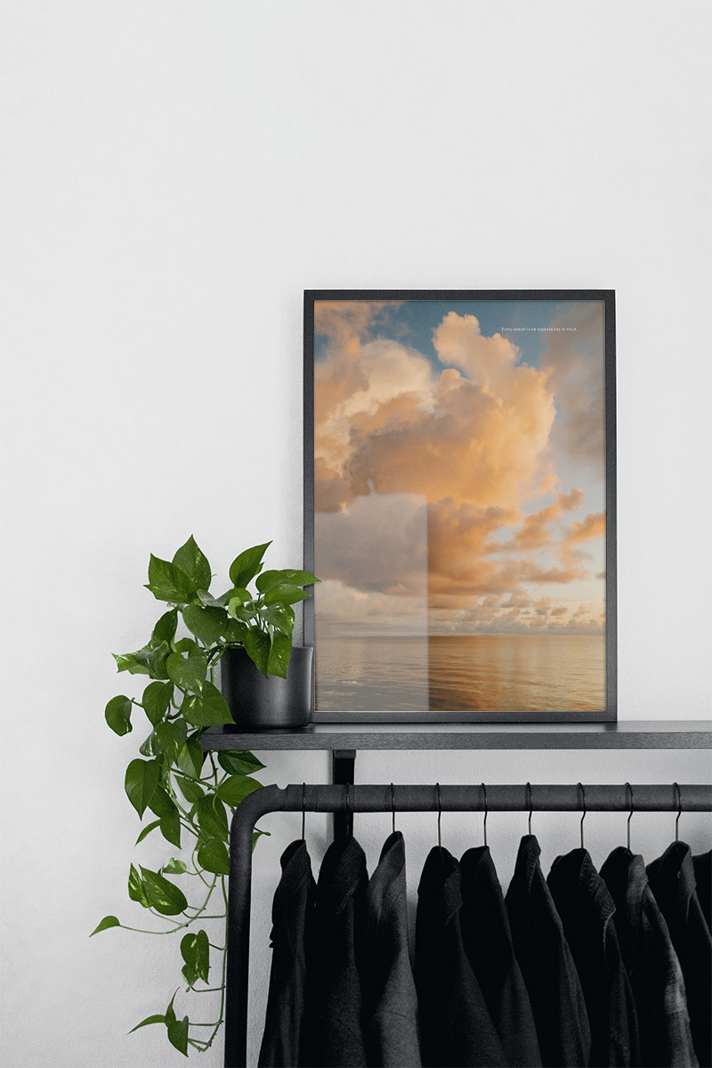 BROOMIN アートポスター 海 雲 写真 フォト 風景 自然 地球 名言 グラフィック おしゃれ インテリア B2 515×728mm 特大 AP143_画像3