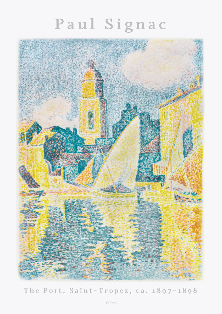 BROOMIN アートポスター ポールシニャック The Port, Saint-Tropez サントロペ 船 海 港 絵画ポスター 風景画 点描画 B4 257×364mm AP122_画像5