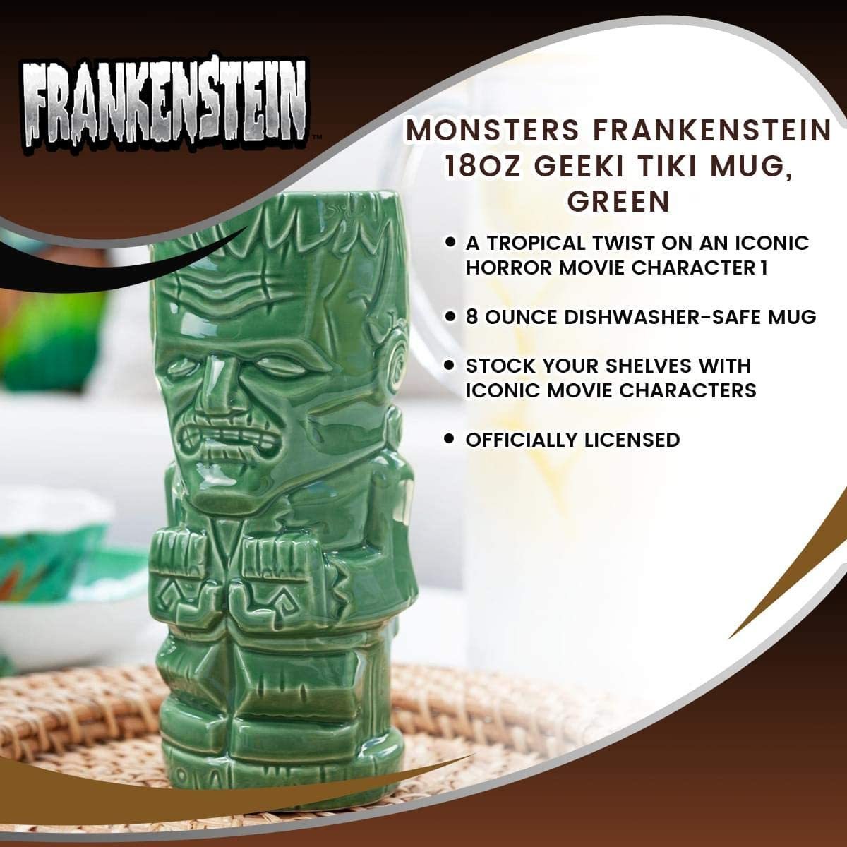 ★フランケンシュタイン ティキ マグ フィギュア Frankenstein Geeki Tiki Mug Universal Monsters 新品 ユニバーサル モンスター_画像5