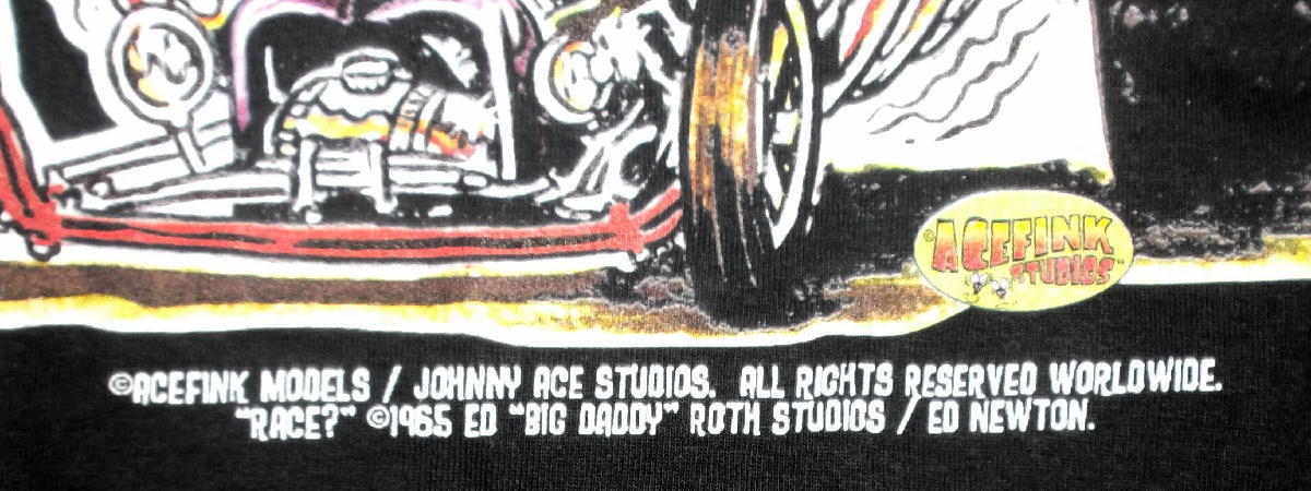 ★エース フィンク Tシャツ ACEFINK RACE??? - S 正規品 ラット フィンク 関連 Johnny Ace Studios 50s moon eyes garage punk_画像3