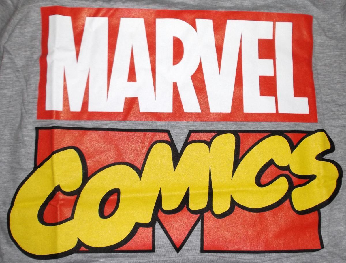 ★マーベル コミック Tシャツ Marvel Comics 杢 M 正規品! spider man アメ コミ captain america Wolverine big bang theory_画像1