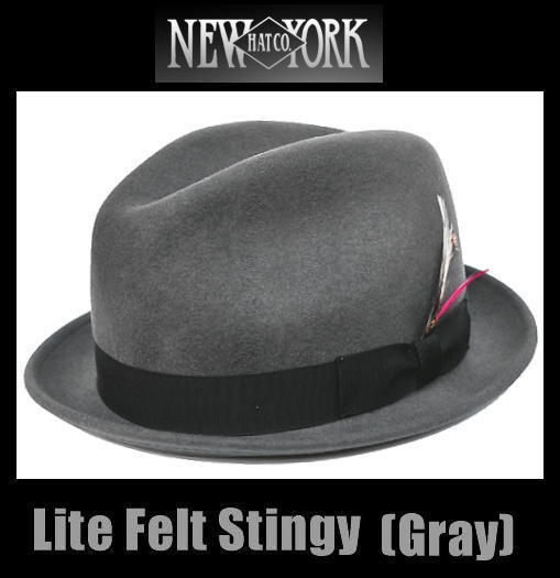 輝い グレイ Stingy Hat York New ハット ☆ニューヨーク XL 帽子