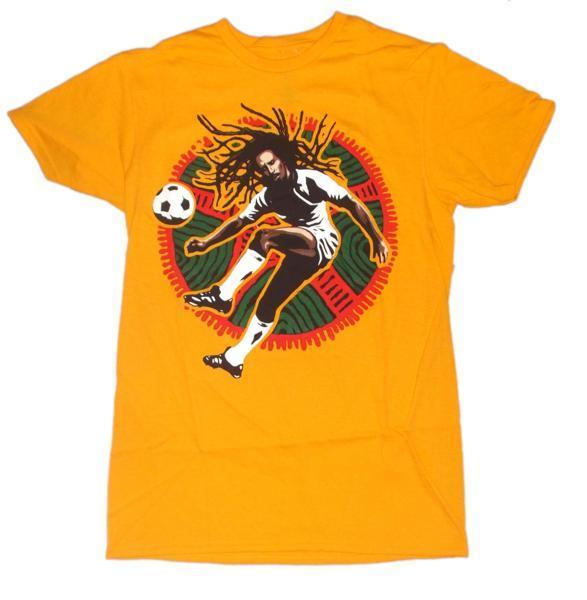 ★ボブ マーリー Tシャツ Bob Marley サッカー 黄S 正規品 レゲエ_画像1