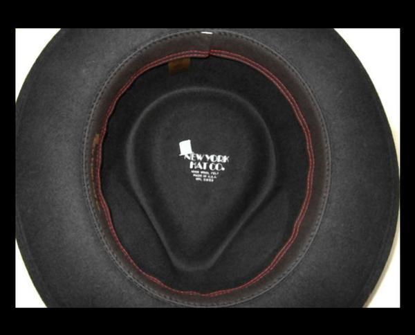売れ筋がひ! New ハット ☆ニューヨーク York 帽子 中折れ 黒XL