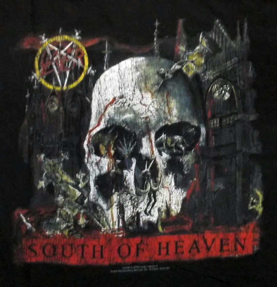 ★スレイヤー Ｔシャツ SLAYER SOUTH OF HEAVEN - M 正規品 スラッシュ メタル anthrax_画像2