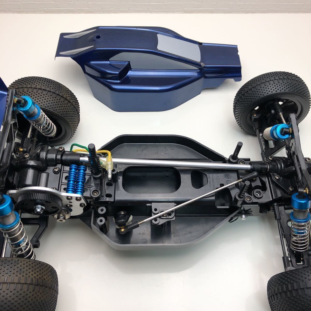 売切！１円スタート！タミヤ TAMIYA 1/10 電動 RC 4WD レーシングバギー ダークインパクト アルミダンパー カスタム DF-03 シャーシ_画像9