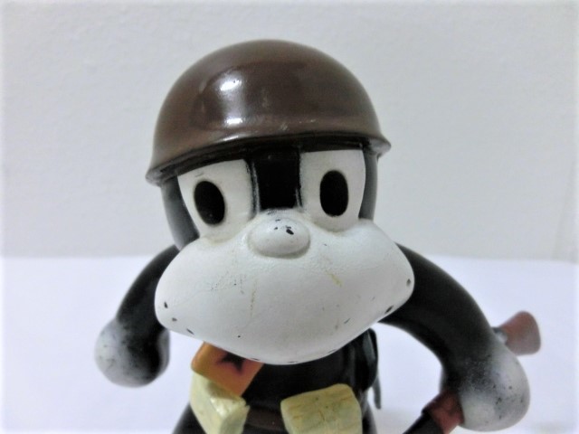 1996年 マルサン のらくろ 2等兵 ソフビ人形 16.5cm 当時物 昭和