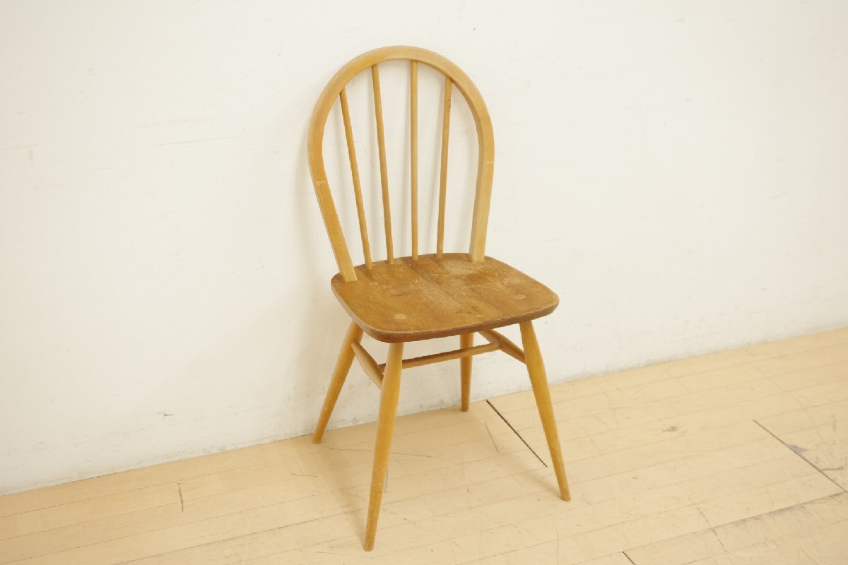 英国 ercol アーコール ダイニングチェア 【A】 フープバック 4本