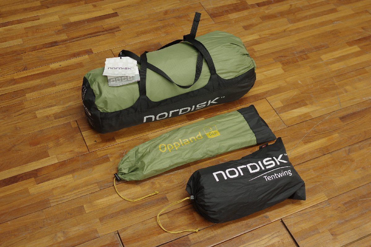 美品 Nordisk Oppland 3 PU テント ※ペグ無し 3人用 ノルディスク オップランド 中古 キャンプ グリーン アウトドア_画像8