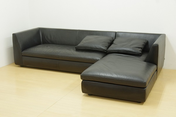 arflex Arflex SONAso-na leather couch sofa total original leather modern living corner sofa black luxury 