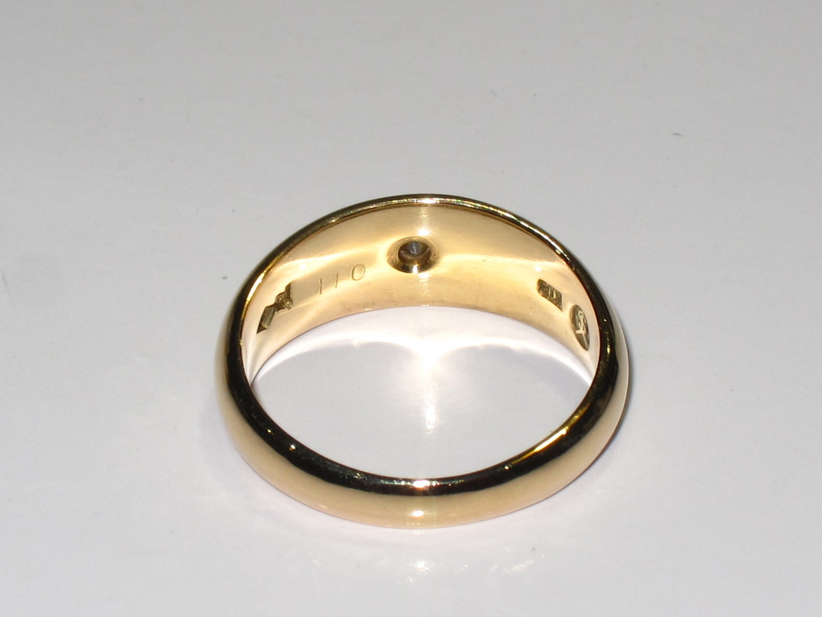全品送料0円 ☆指輪□即決□ダイヤ0.11ct□甲丸□K18□5.8g ゴールド