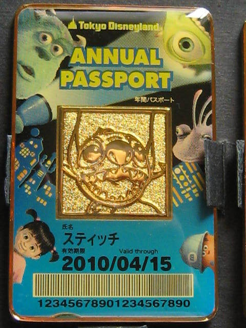 ★TDR東京ディズニーリゾート 年間パスポート2010 クリップ 3個セット スティッチ ミニーマウス ドナルドダック Annual Passport★_画像3