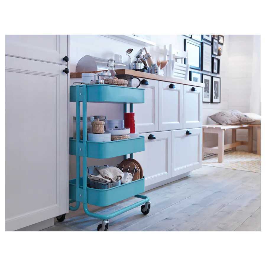 Ikea IKEA storage Wagon small & cover pcs become cutting board set * Northern Europe toy kitchen bookcase with casters . kitchen study tool, writing implements inserting 