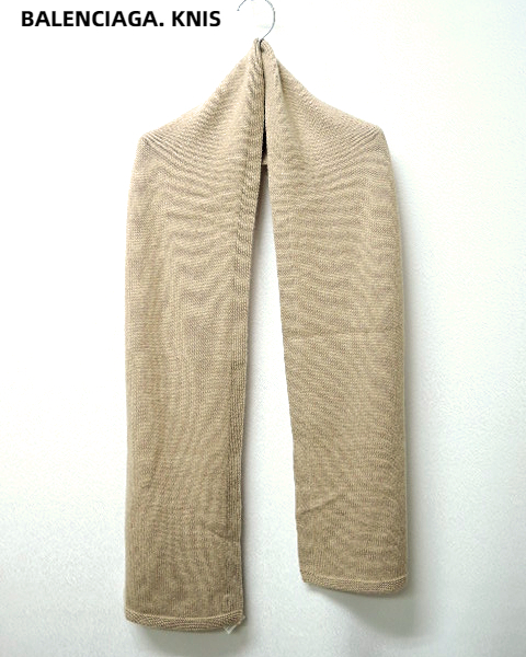 【BALENCIAGA. KNITS マフラー バレンシアガ マフラー CAMEL キャメル Beige ベージュ】