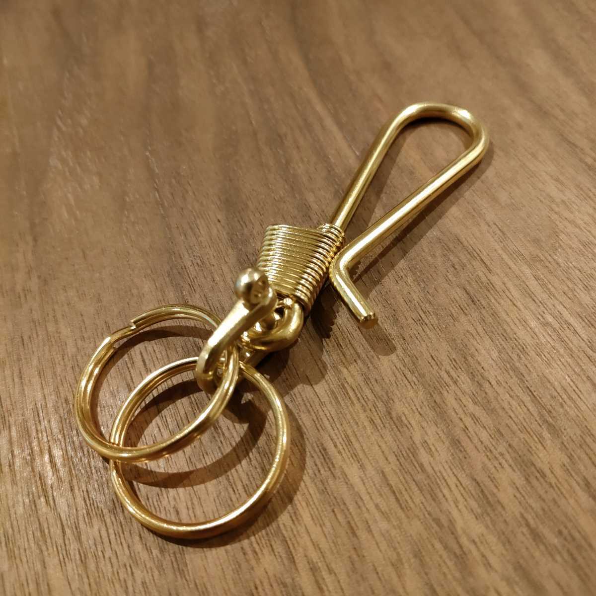  ключ крюк цепочка для ключей двойной кольцо цепочка для бумажника брелок для ключа 2 -слойный кольцо латунный Biker 