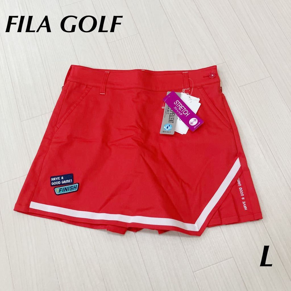 FILA GOLF ゴルフウェア　ラップスカート　ショートパンツ　レディース　サイズM 赤　新品未使用品　タグ付き　定価9790円