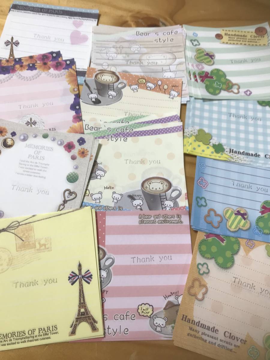 V lovely Thank you message memory 12 kind each 5 sheets total 60 sheets exhibitior sama oriented . hand made 