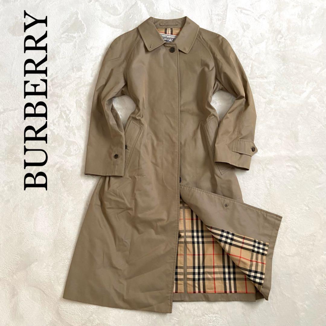 BURBERRY ステンカラー ベルト付き ノバチェック ライナー付き