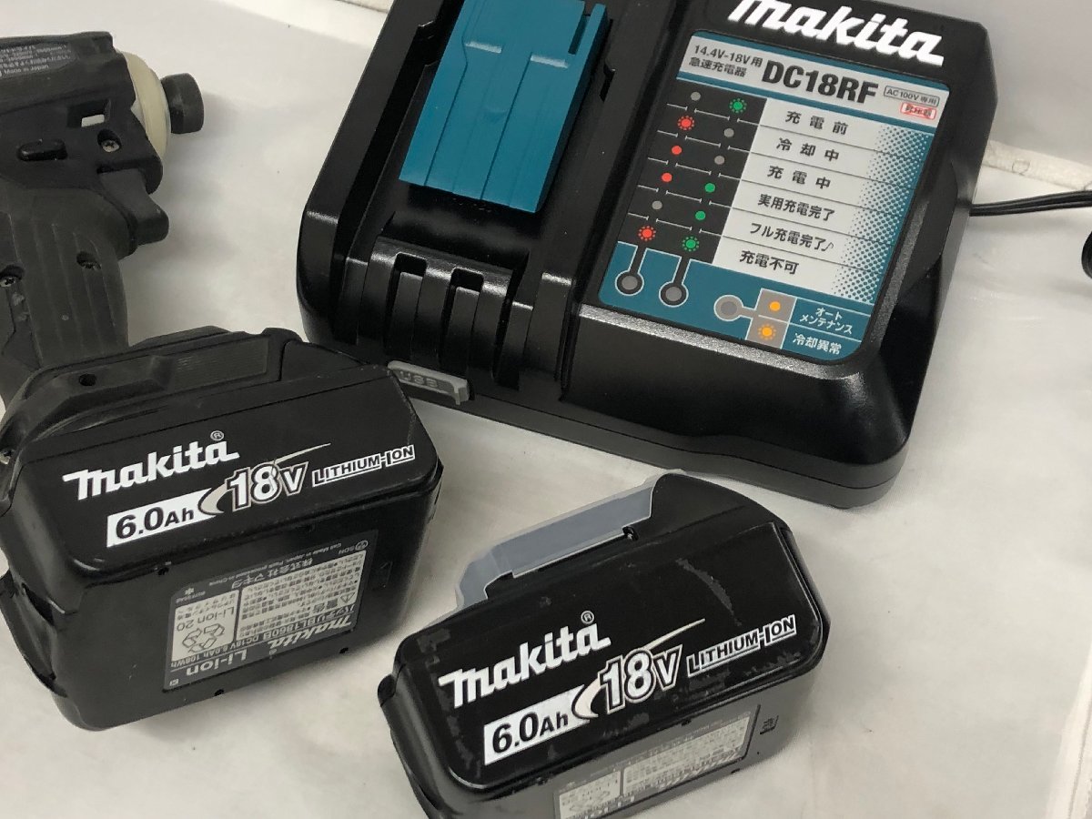 【rmm】 Makita マキタ 充電式 インパクトドライバ TD172DRGX B 18V 6.0Ah 純正バッテリー2個、充電器付き 動作確認済 1円~_画像6