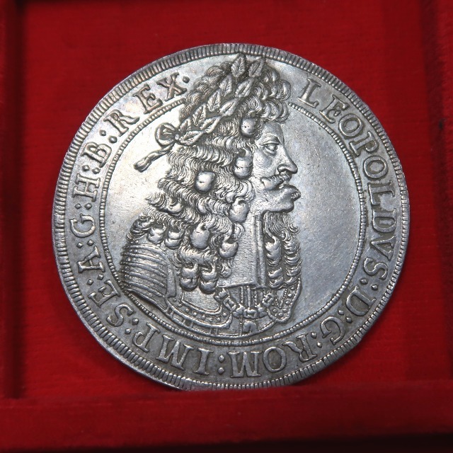 神聖ローマ帝国 ターレル銀貨 レオポルト1世 Taler 1699 Dav3245