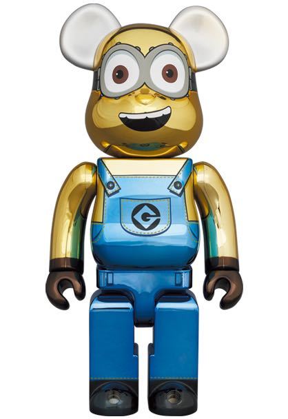 ミニオン GOLD CHROME BE@RBRICK DAVE CHROME Ver. 1000％ ベアブリック デイブ ゴールド クロム medicom toy メディコムトイ_画像1