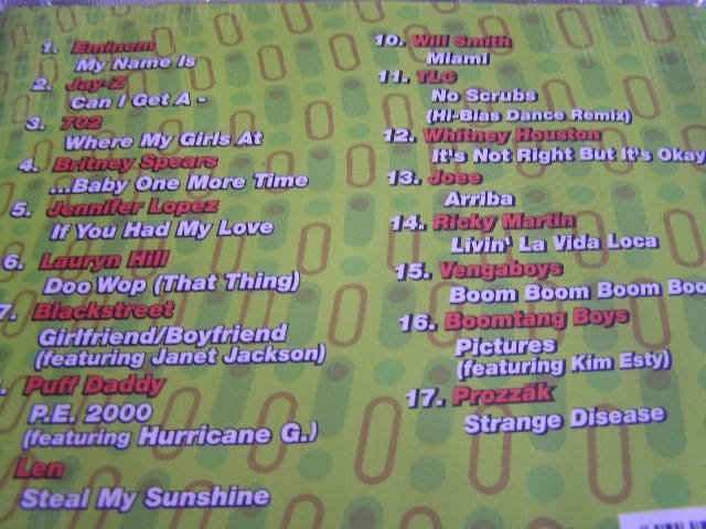 【JR04】 《1999 & 2000 Dance plus》 Will Smith / Fatboy Slim / TLC / Puff Daddy 他 - 2CD_画像3