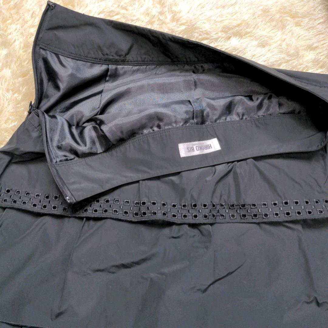 HIROKO BIS セットアップ 9号 ブラック ジャケット スカートフリル