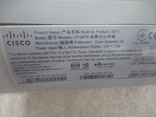 SET 9683* guarantee have Cisco Ciscotere pre zensDesktop CP-DX70 * festival 10000! transactions breakthroug!