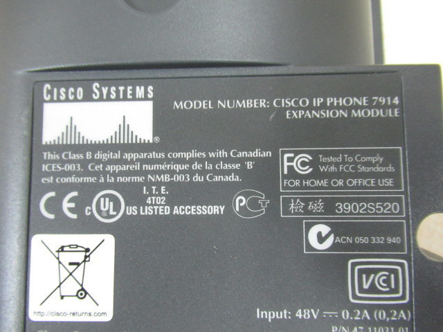 ZE3 9701※保証有 シスコ Cisco CP-7914 Extension Module For ZE3 9701※保証有 シスコ Cisco CP-7914 Extension Module For