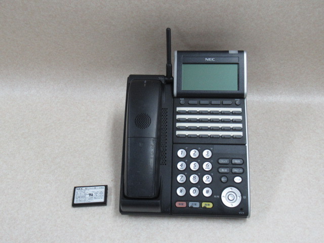 ▲Ω ZS2 7460♪ 保証有 NEC DTL-24BT-1D(BK)TEL AspireX カールコードレス 電池付 動作OK・祝10000！取引突破！
