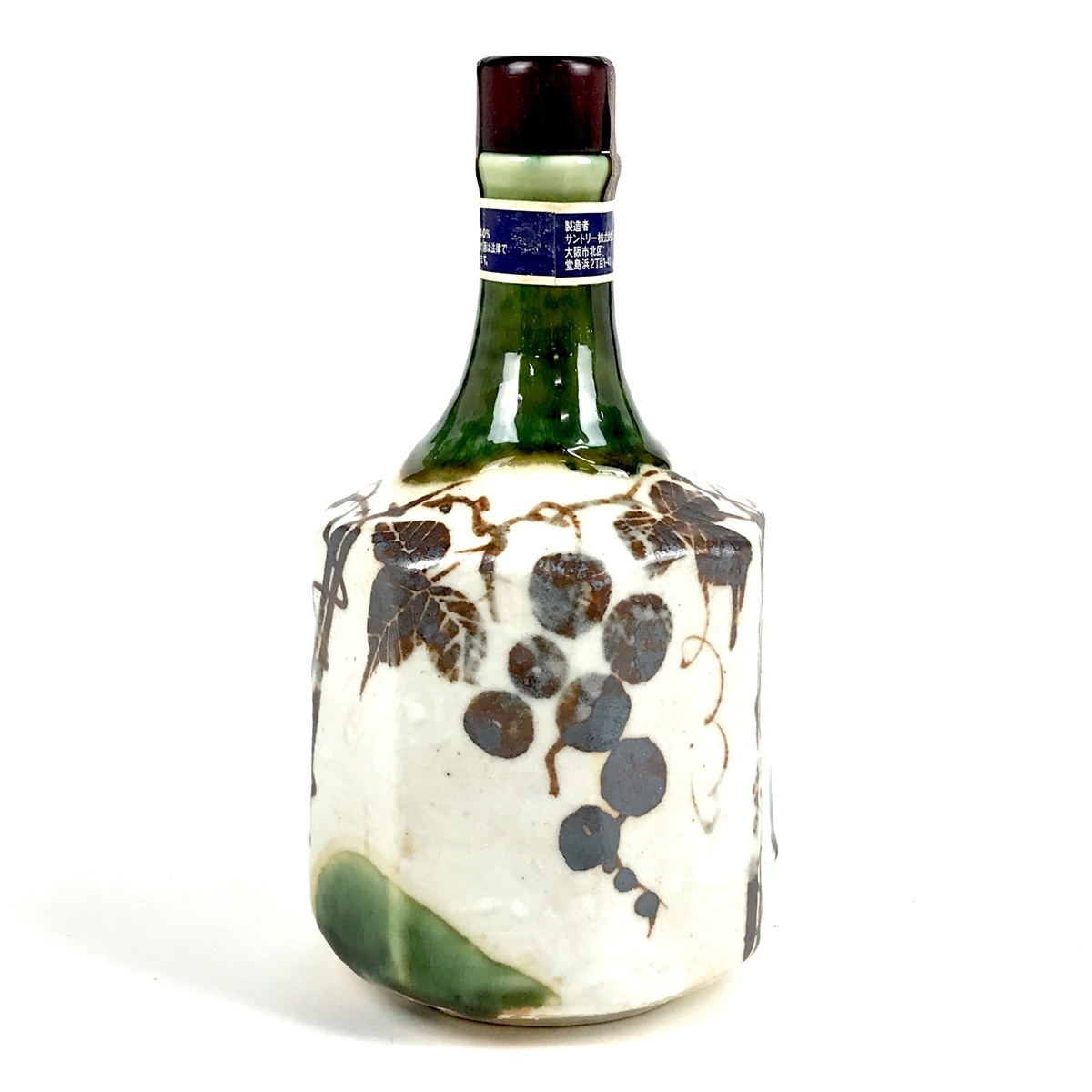 東京都内限定発送】 サントリー SUNTORY 織部葡萄文面取瓶 600ml