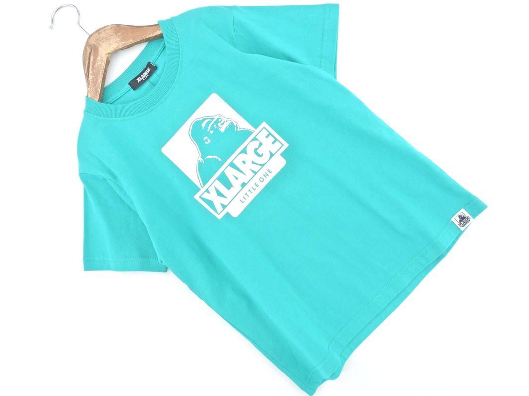 ネコポスOK 新品 XLARGE KIDS エクストララージキッズ プリント Tシャツ 130cm 緑 ■◆ ☆ cec0 子供服_画像1