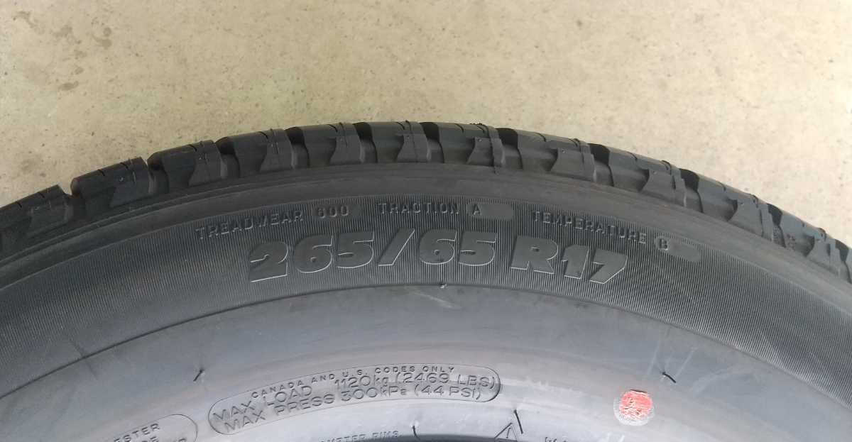 2022年6月 納車前外し 送料安い ミシュラン ラティチュード 265/65R17