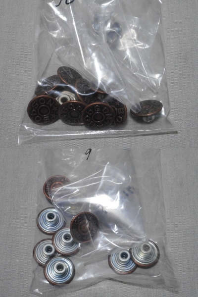 [ tuck button ] large amount 120 piece super EDWIN,BOBSON,DAN SUNNY,VICERER dead stock unused goods button, rivet 