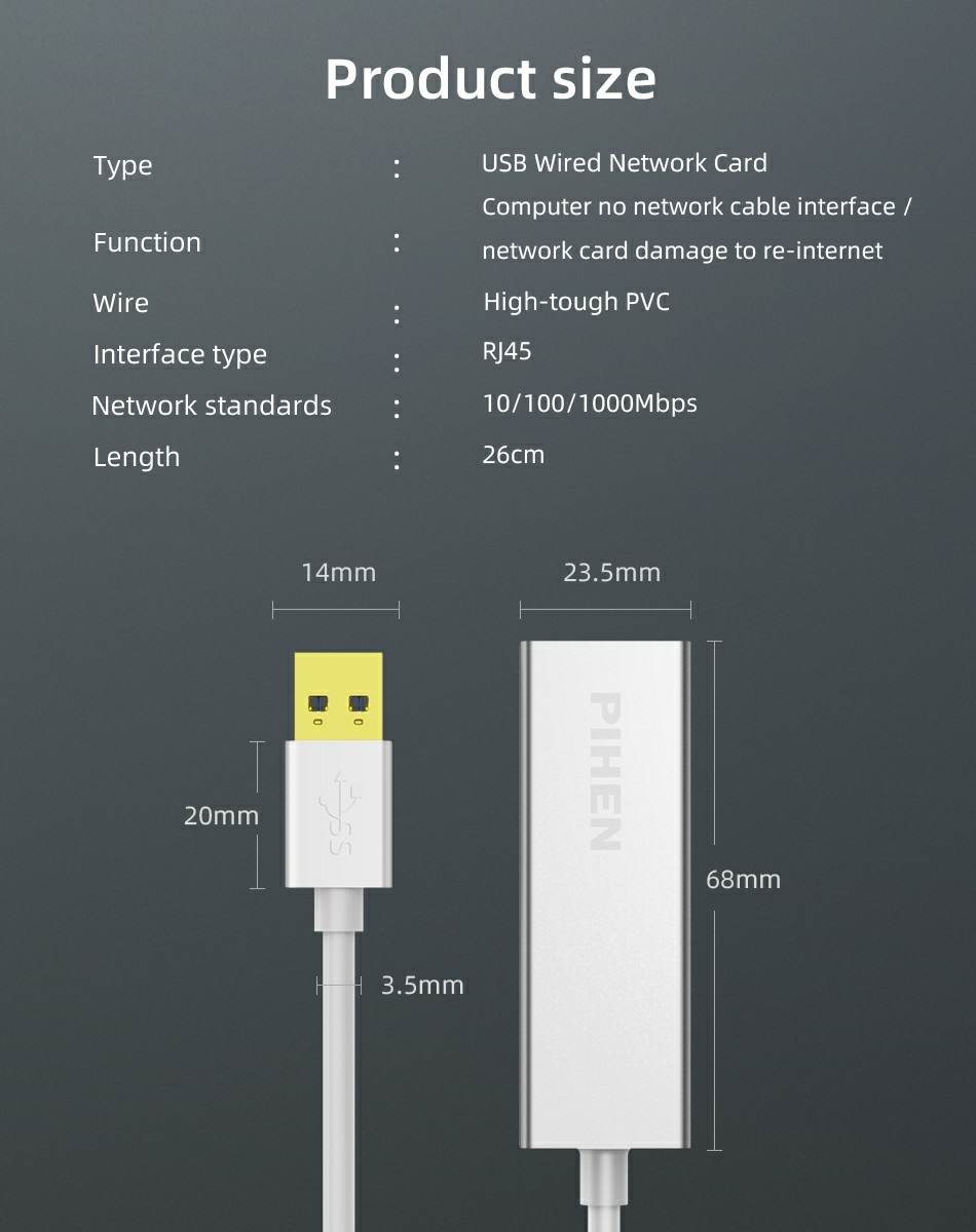 USB3.0 Gigabit LAN アダプタ