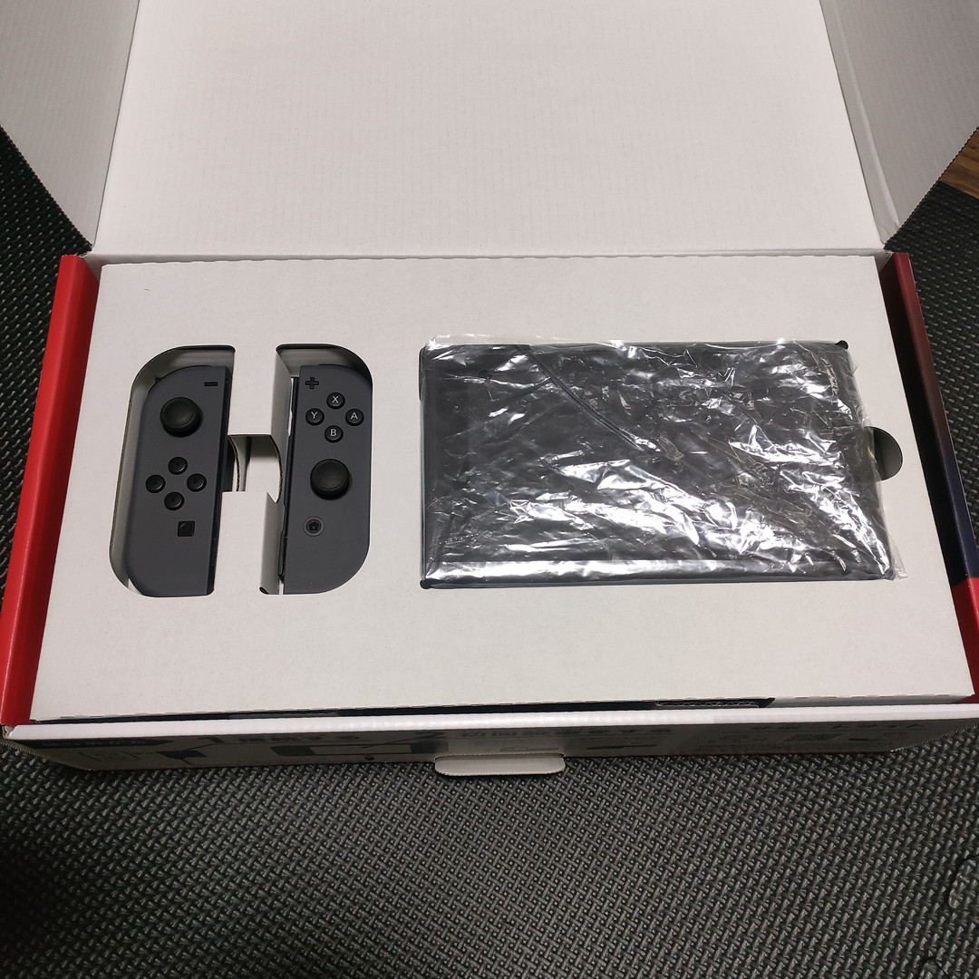 【1円～】任天堂 新モデル Nintendo Switch 本体 セット Joy-Con(L)/(R) グレー スイッチ 動作確認済 新型