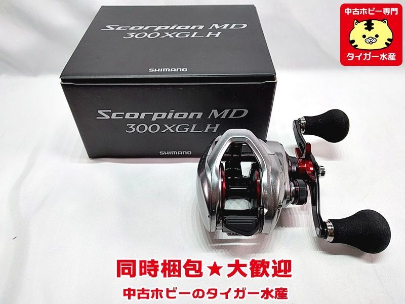極美品 シマノ 21 スコーピオンMD 300XG 右ハンドル ライン付き