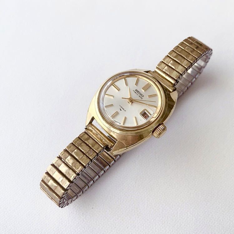 SEIKO matic lady レディース自動巻／手巻き式腕時計　稼動品_画像1