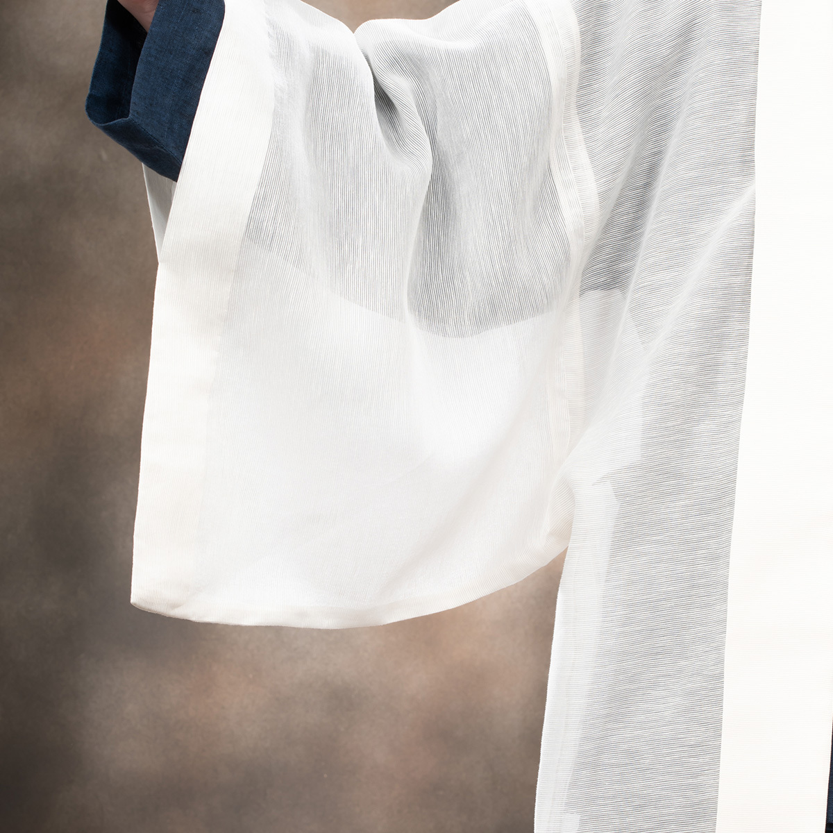 絽メッシュ羽織 袖付き 白 HR-K-02_画像4
