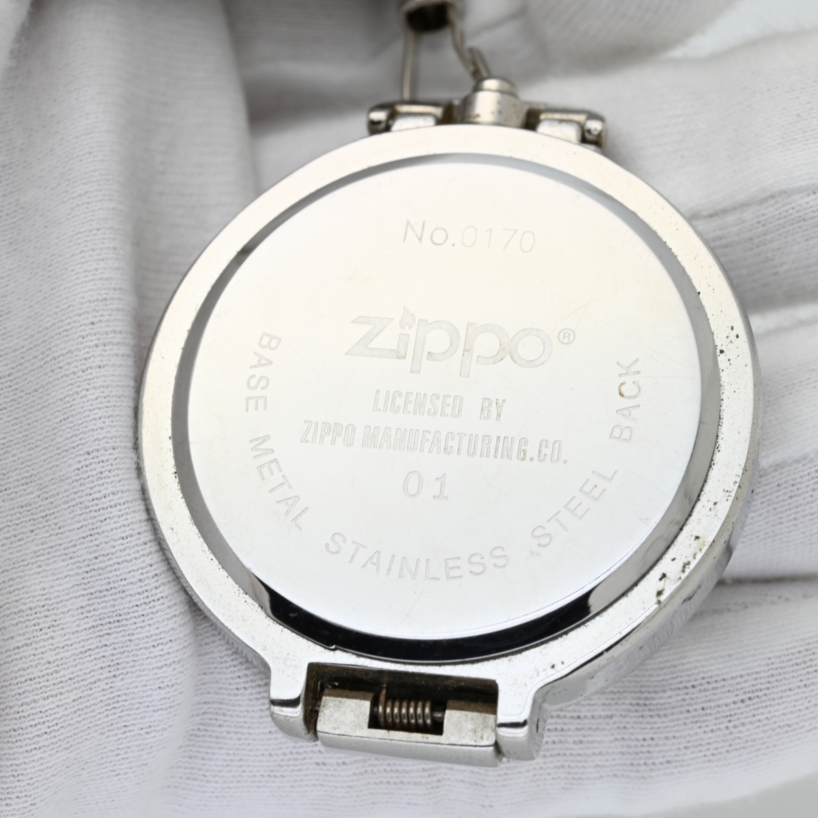 ZIPPO■WINDY GIRL/ウィンディ■70周年記念モデル 2001年製 限定品 懐中時計 クォーツ式 新品電池交換済み ジッポー