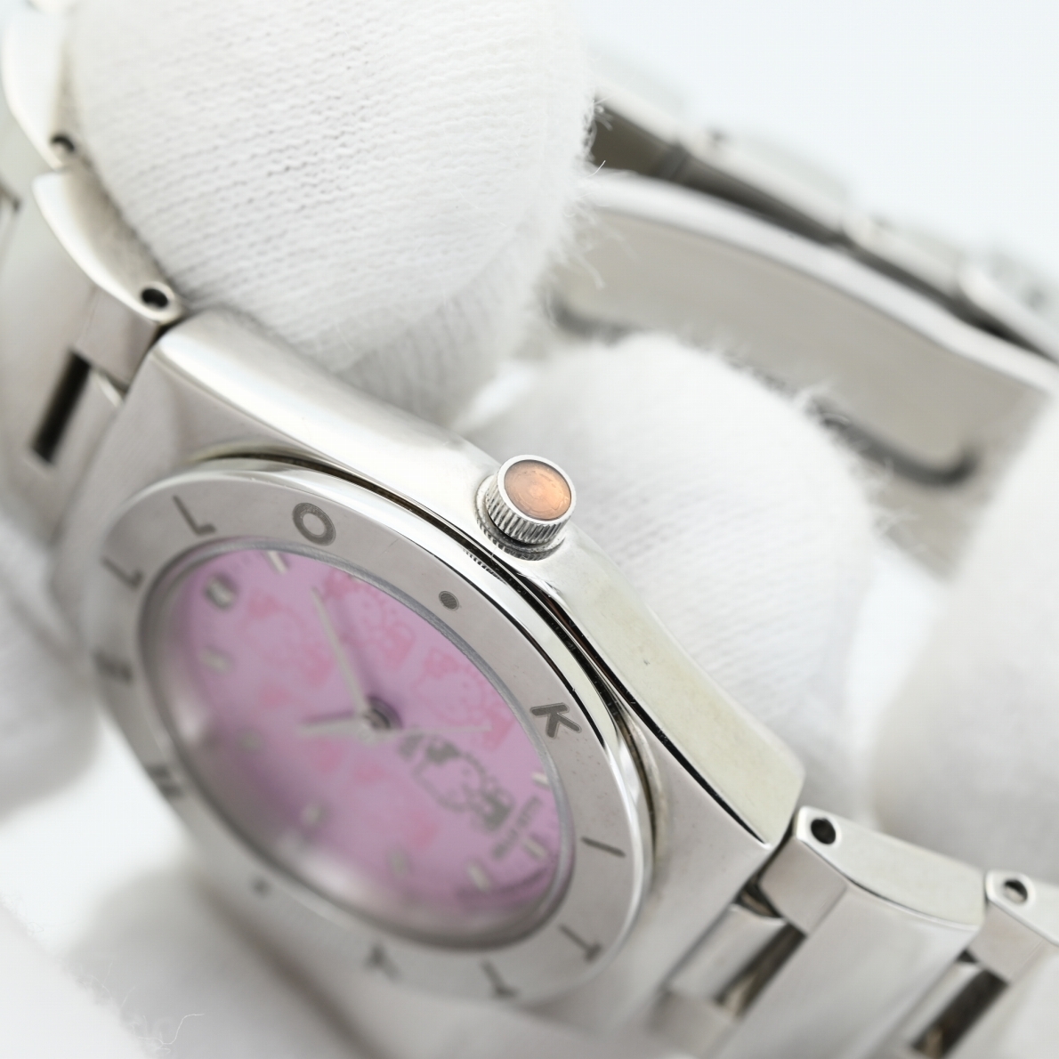 ハローキティちゃん■2000年 限定モデル 状態良好 サンリオ 新品電池交換済み クォーツ レディース腕時計 ピンク シチズン製 ステンレス 