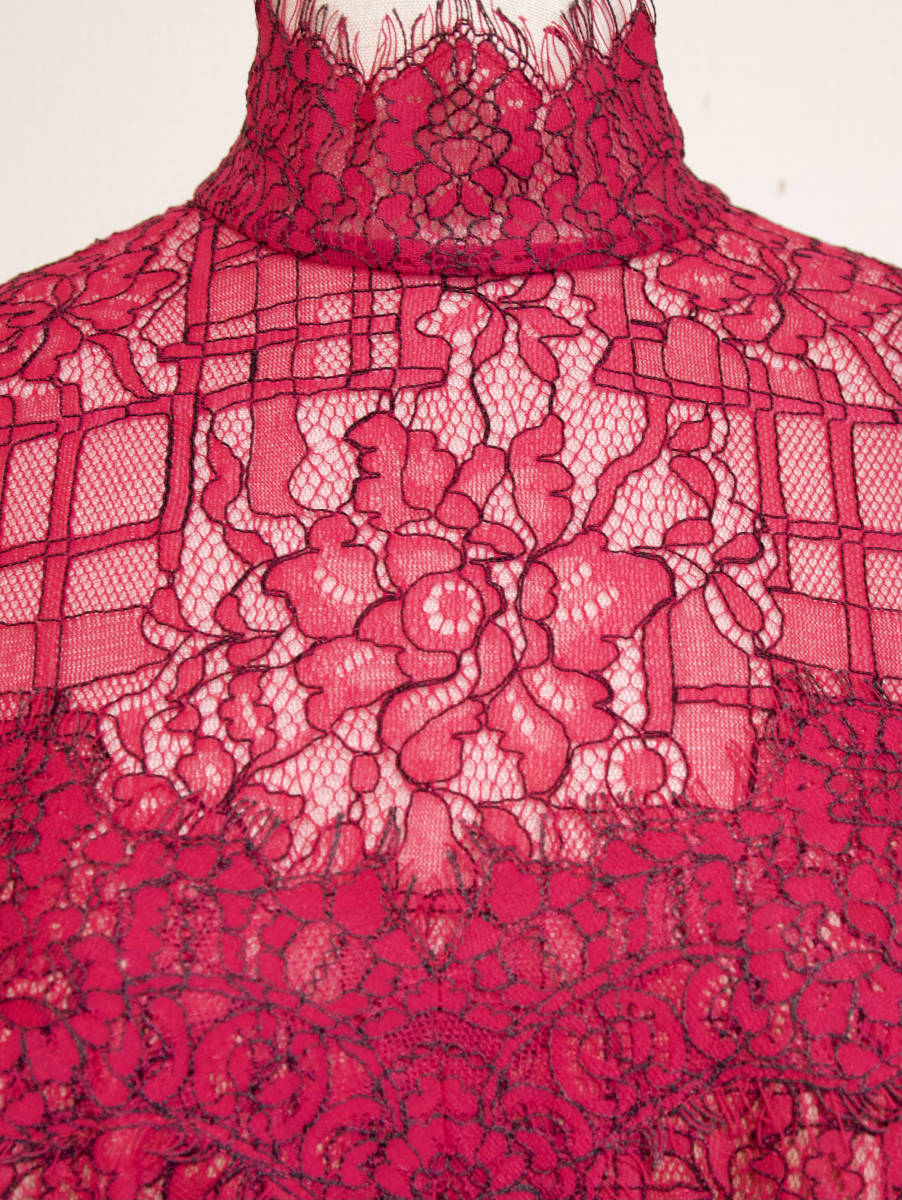 TADASHI SHOJI タダシショージ FUSCIA PINK & BEIGE ワンピース 「4