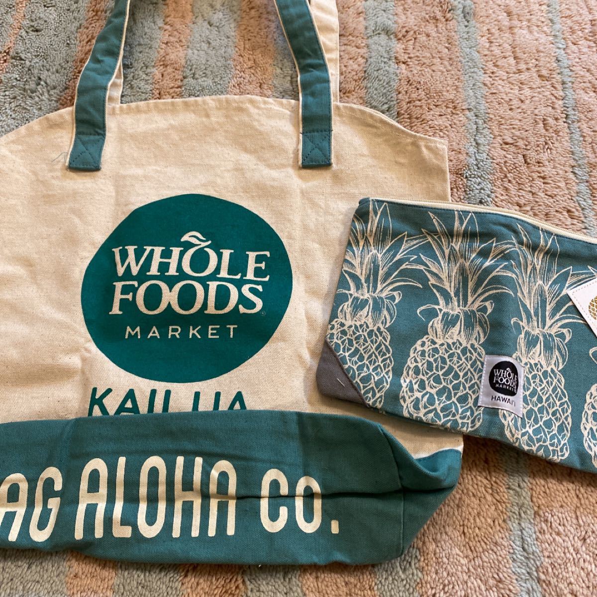 WHOLE FOODS MARKET ホールフーズマーケット トートバッグ エコバッグ ハワイ ハワイ限定　カイルア