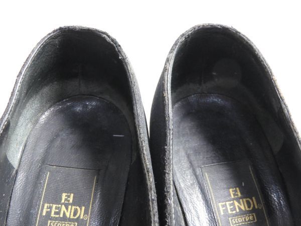 フェンディ FENDI パンプス 黒 35.5 22.5cm イタリア製 S129-62_画像6