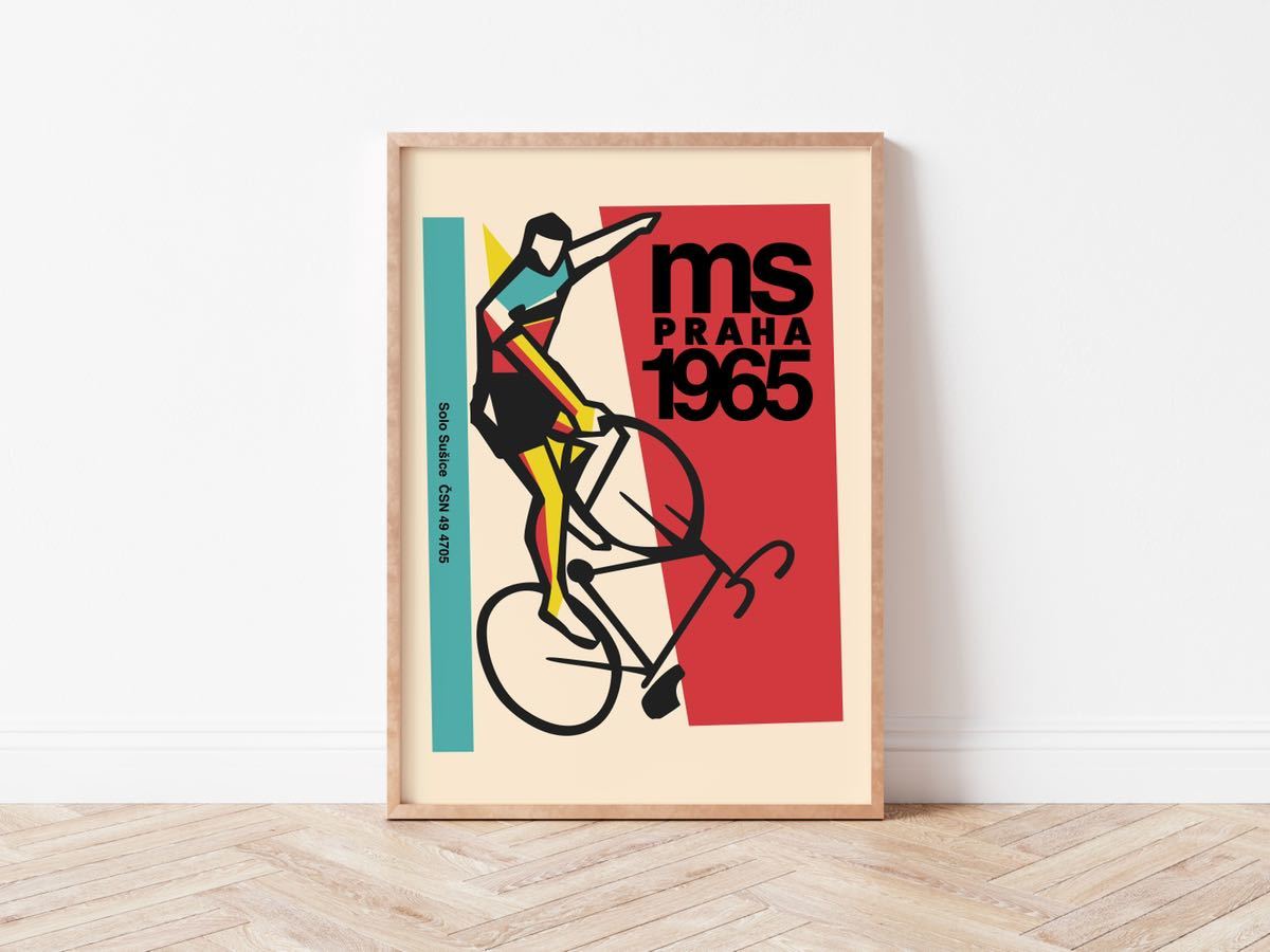 モダンアートポスター 自転車 サイクリング グラフィックス アート