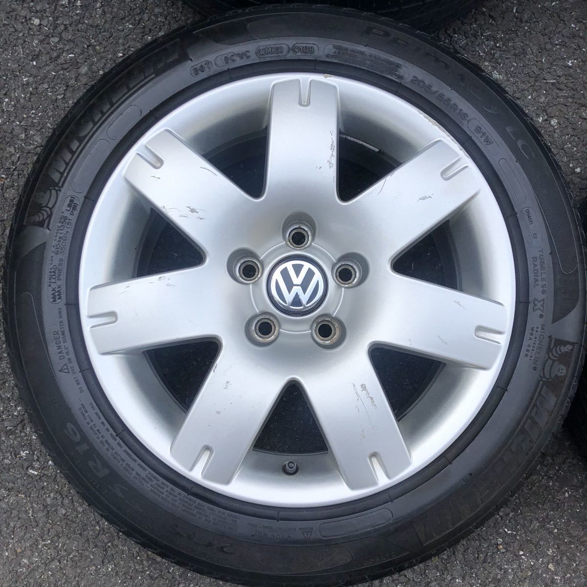VW パサート 純正 16インチアルミホイール&タイヤ4本セット 5H PCD112