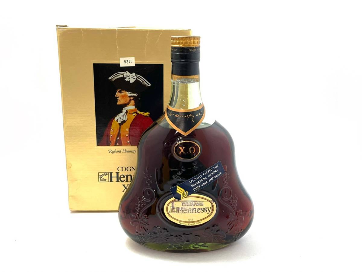 未開栓】Hennessy/ヘネシー XO 700ml 金キャップ グリーンボトル 外箱