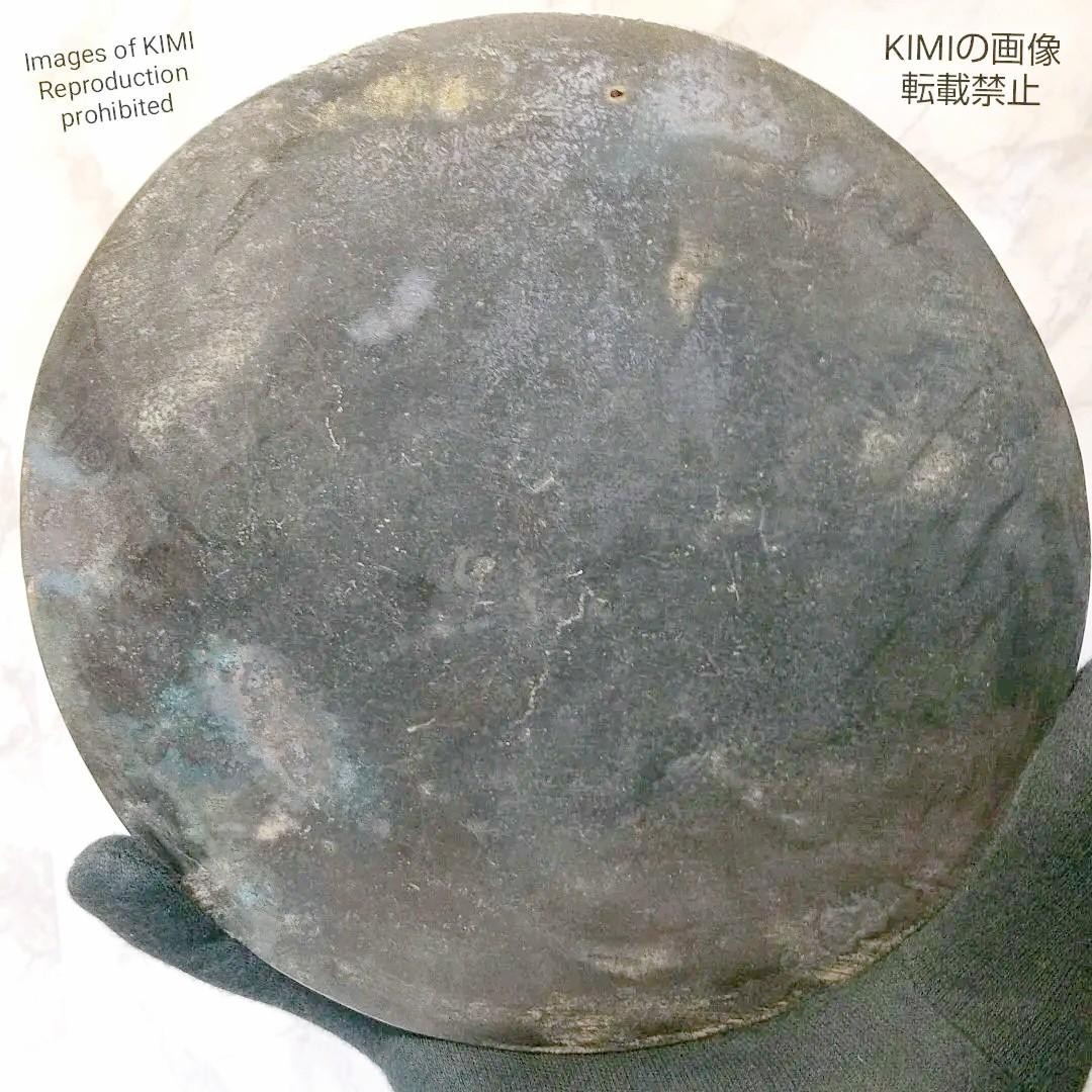 銅鏡 直径18cm 厚さ古4.7mm 古銅 銘文鏡 中国 唐時代 古代鏡