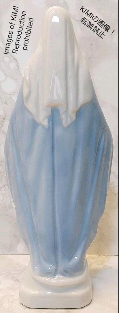 美しいマリア像　陶器製　高さ18.3cm　宗教美術　キリスト教美術